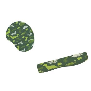 Imagem de Kit Mouse Pad E Apoio Teclado Ergonômico Mundo Dos Dinossauros