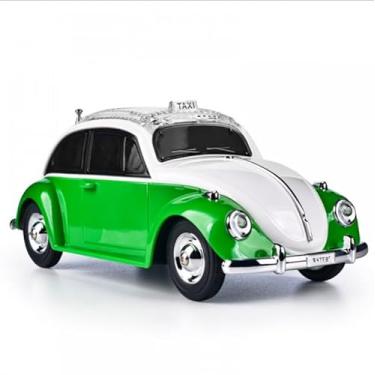 Imagem de Caixa de Som Bluetooth Retrô Carro, 3W RMS, Rádio FM, USB (Verde)