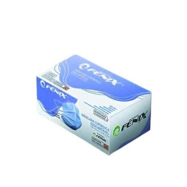 Imagem de Mascara fenix adulto preta cirurgica c/50 unidades, Azul