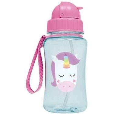 Imagem de Garrafinha Linha Animal Fun Unicórnio para Nenê Bebê Buba, 350ml, Azul