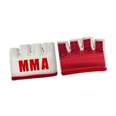 Imagem de Colaxi Luvas de boxe de MMA guardas suor absorvendo luvas de leves meia luva para muay thai taekwondo karatê sanda sparring, Branco