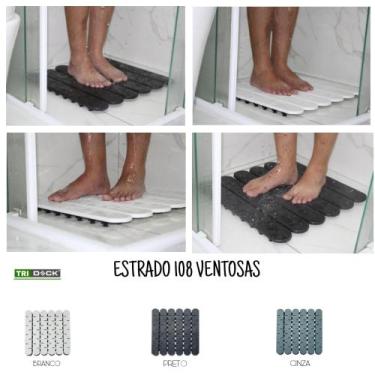 Imagem de TAPETE ESTRADO ANTIDERRAPANTE SEGURO COM 108 VENTOSAS  PARA BOX 53cmx5