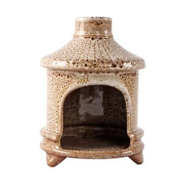 Imagem de Fenteer Decoração de casa do incenso compacto exclusivo, mesa central de mesa queimador de incenso, cerâmica para a mesa lateral da estante mesa de escritório, Pontos Brancos