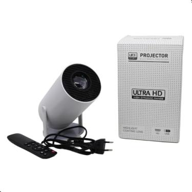 Imagem de Genérica Portátil HY300 mini projetor branco 4K, com acesso liberado a todos os canais, filmes e series, sem mensalidades.