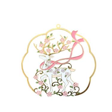 Imagem de WOIWO 1 marcador de página de metal cervo marcador de página sika cervo marcador de página de latão colorido suprimentos para estudantes marcador de presente