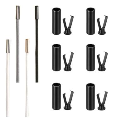 Imagem de TUANZI Pontas do cadarço, cabeças de cadarço de liga para substituição, aglets de metal para sapatos, moletons com capuz, calças de moletom, artesanato DIY, preto, Preto, Four colors