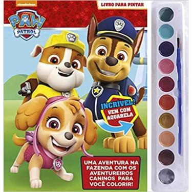 Imagem de Patrulha Canina Livro Para Pintar Com Aquarela