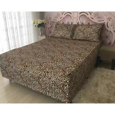 Imagem de Capa Luva Casal,Solteiro,Queen,KING Conjugado Box Malha Gel Estampado(ONÇA,SOLTEIRO)