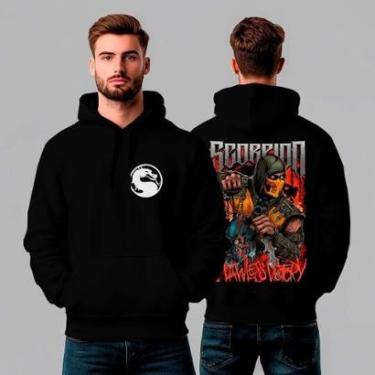 Imagem de Moletom Canguru Estampado Skorpion Mortal Kombat REF1294-Masculino