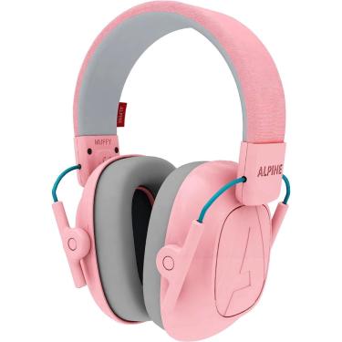 Imagem de Protetor Auricular Infantil com Redução de Ruído Ajustável Rosa - Para Idades de 3 a 16 Anos