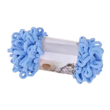 Imagem de Esquirla Coloque grosso de almofada de almofada de almofada lavável pano de crochê Diy tricô de fio volumoso para camisola de almofada de travesseiro, Azul Claro