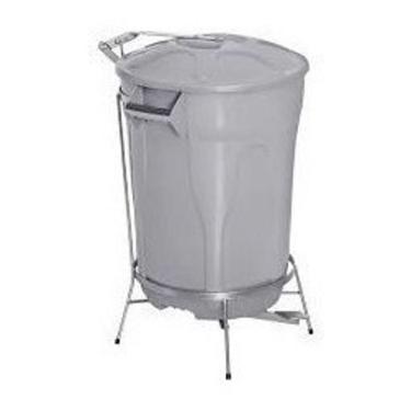 Imagem de Cesto Lixeira Plástico Pedal Com Armação Em Aço 100 Litros