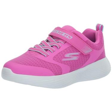 Imagem de Skechers Tênis feminino Go Run 400 V2, Rosa/Aqua, 12 Little Kid