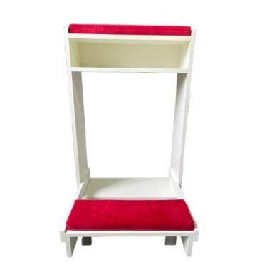 Imagem de Genuflexório tecido suede vermelho - R.Basot