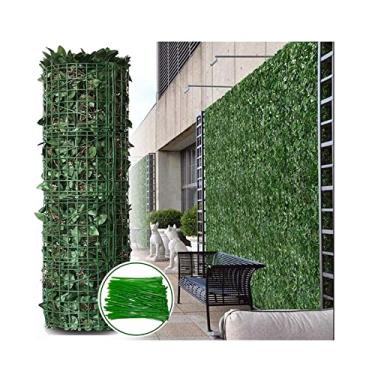 Imagem de Cerca de privacidade de folha artificial cerca de folha verde tela de privacidade cerca viva parede paisagismo cerca de jardim tela de privacidade decoração de cerca de jardim (tamanho: 1,5 x 9 m
