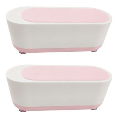 Imagem de Limpador Ultrassonico de Oculos Joias Kit 2 unidades Pincel de Maquiagem Alta Frequencia Portatil Multiuso