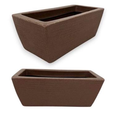 Imagem de Kit 2 Jardineira Luxo Floreira de chão Horta em casa Polietileno model