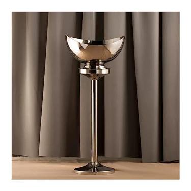Imagem de Balde de Gelo Balde de gelo de aço inoxidável polido com suporte, balde grande para refrigerador de gelo de chão para cerveja, refrigerador de vinho, uso externo ou interno Refrigerador de Vinho(Silve