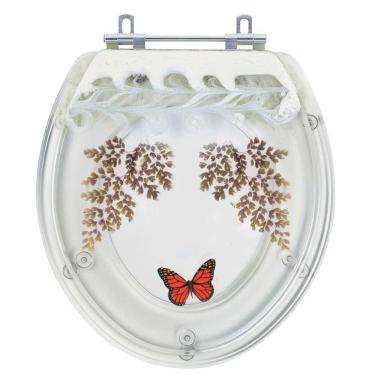 Imagem de Assento De Privada Avenca Borboleta Acrilico Transparente Izy Deca