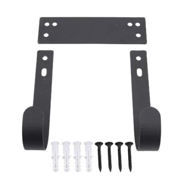 Imagem de Kit de Cabide da Placa de Ferro, Suporte de Aço Carbono de Montagem na Parede Suporte de Multifuncional Com Dois Ganchos para Lavanderia, Armários de Serviços Públicos