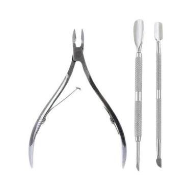 Imagem de Tesoura De Manicure Para Unhas Em Aço Inoxidável, Cortador De Cutícula