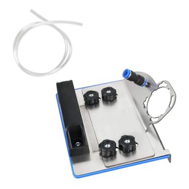 Imagem de Ferramenta de chanfradura de azulejo de 45 graus, suporte de rebarbadora para corte de chanfro de 45°, acessório de rebarbadora angular tipo 100, suporte de esmerilhadeira angular resistente ajustável