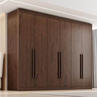 Imagem de Guarda Roupa Casal 6 Portas em MDF Colossal Zanzini - Jacaranda