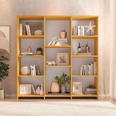 Imagem de Estante Livreiro Multiuso Odelia com 11 Nichos Freijó