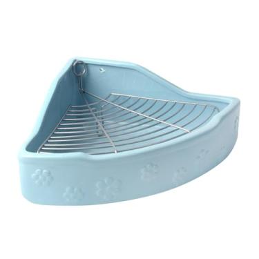 Imagem de IEUDNS Caixa de ninhada de Pet Bandear de pet -panela Pan Bandeja Pequenos Animais Bandejas de areia Pan de areia para hamster, rato, cobaia porquinho, Azul