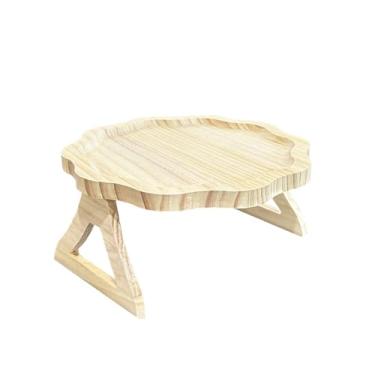 Imagem de DD-life Clipe de apoio de braço para sofá, mesa de bandeja com clipe para apoio de braço de sofá, clipe dobrável para apoio de braço, adequado para bebidas/controle remoto/suporte de lanches (flor)