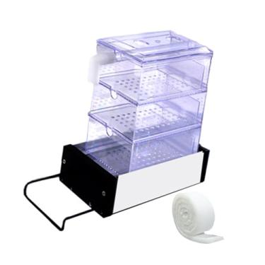 Imagem de IEUDNS Caixa de transbordamento para aquários Acessório do tanque de peixes 3 camadas montadas no tanque de tartaruga silenciosa Filtro de tubo de, 3 Caixas