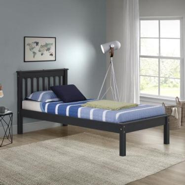 Imagem de Cama Solteiro Inglesa em Madeira Maciça Mv Outlet, Preto