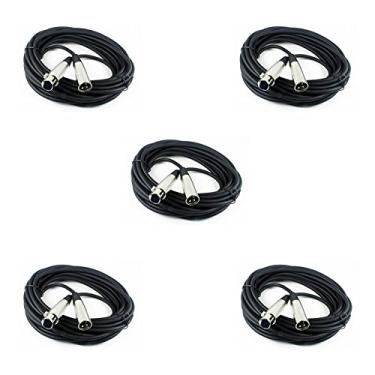 Imagem de CBI MLC LowZ XLR macho para XLR cabo de microfone feminino pacote com 5, 50 metros