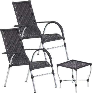 Imagem de Conjunto de Cadeiras E Mesa De Centro Área Varanda Edícula Jardim Churrasco Trama