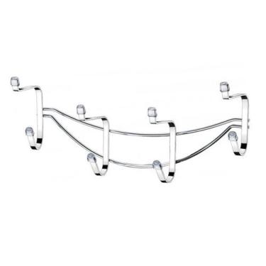 Imagem de Suporte Multiuso Cabideiro 8 Ganchos de Parede Cromado - 1092 Future