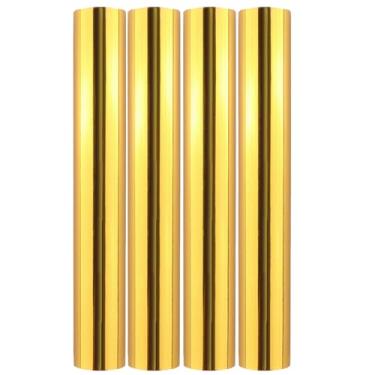 Imagem de Briartw Pacote Com 4 Rolos De Folha Quente Brilhante Para Artesanato, Sistema Ativação Térmica Dourado/Caneta Térmica, Rolo Transferência 5,9 Pol. X 16,4 Pés, Folhas Metálica