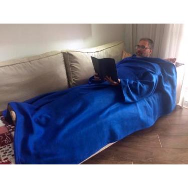 Imagem de Cobertor com Mangas - Azul Royal - 1,90m x 1,50m - Dryas
