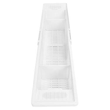 Imagem de Rack de Armazenamento de Bandeja de Banheira de Comprimento Ajustável Com Espaço Grande, Organizador de Brinquedos de Banho de Boa Qualidade para Gel de Chuveiro de Xampu No Banheiro, Sem