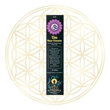 Imagem de Incenso Goloka Indiano Vareta Linha BLACK, Om Kesar Chandan
