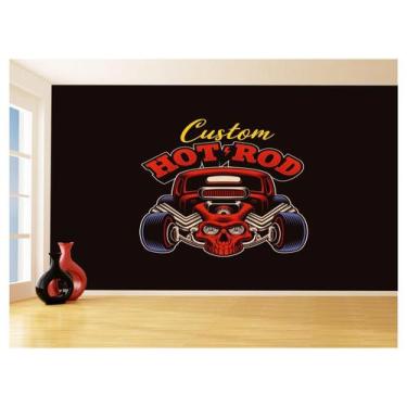 Imagem de Papel De Parede 3D Carro Antigo Hot Rod Cultura 3,5M Cxr113 - Você Dec