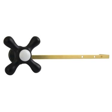 Imagem de Kingston Brass KTAXD0 Victorian Alavanca universal para tanque de vaso sanitário com montagem frontal ou lateral, preto fosco