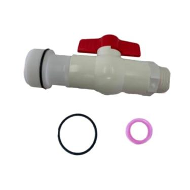 Imagem de MERIGLARE Conector de tanque de água de PVC, válvula borboleta de retenção de água para canos de água, junta composta para drenagem de aquários e aquários