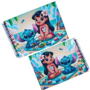 Imagem de Livro de Colorir STITCH Capa Dura 40 Desenhos Frente e Verso - B.B.B, 