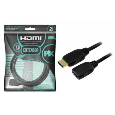 Imagem de Cabo Extensor Hdmi Macho Para Hdmi Fêmea 4K Hdr 2M 018-9420 - PIX