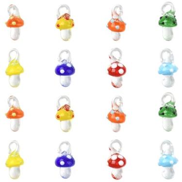 Imagem de Ipotkitt Asas de anjo, morango, cogumelo, bota, borboleta, floco de neve, flor, concha, fruta, cereja, peixe, vidro, berloques de coração de porcelana para joias DIY, Vidro, Sem Pedra Preciosa