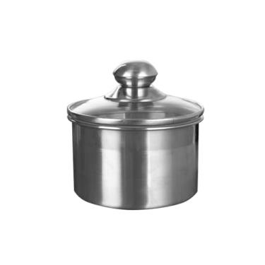 Imagem de MAGICLULU Recipiente De Alimentos, Açúcar, Lata Metal Com Tampa, Jarra Vidro, Aço Inoxidável, Chá, Cozinha, Doces, Cereais