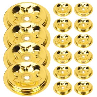 Imagem de DECHOUS Suporte Para Pavios Flutuantes De Lamparina A Óleo, 16 Peças, Disco Metal, Vela Redonda Substituição, Suprimentos Budistas Copos