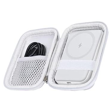 Imagem de khanka Estojo Rígido De Viagem Para Substituição Bateria Magnética Anker 621/622/633 (Maggo), Carregador Portátil Sem Fio 5000 Mah E 10000 Mah, Somente (Branco)
