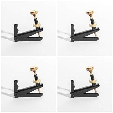 Imagem de Afinadores finos para violoncelo 3/4-4/4 - ajustadores - aço inoxidável preto estável 4 peças
