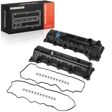 Imagem de A-Premium Tampa de válvula de motor esquerda e direita de alumínio atualizado com junta e parafusos compatíveis com Jeep Grand Cherokee/Commander 2008-2009 e Ram 1500 e Dodge Ram 1500, Durango, Dakota